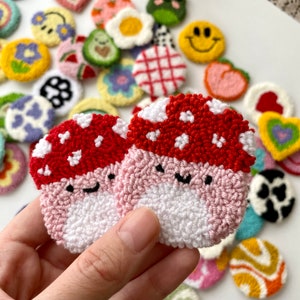 Car Accessories For Teens / Car Accessories For Women Cute / Car Decor Interior / Punch Needle Car Coasters / Car Coasters Set 2