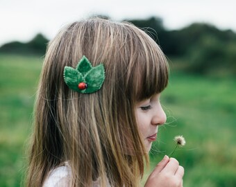 Pince à cheveux coccinelle : accessoire de cheveux pour enfants pour les mariages, les garden-parties, les anniversaires et Noël