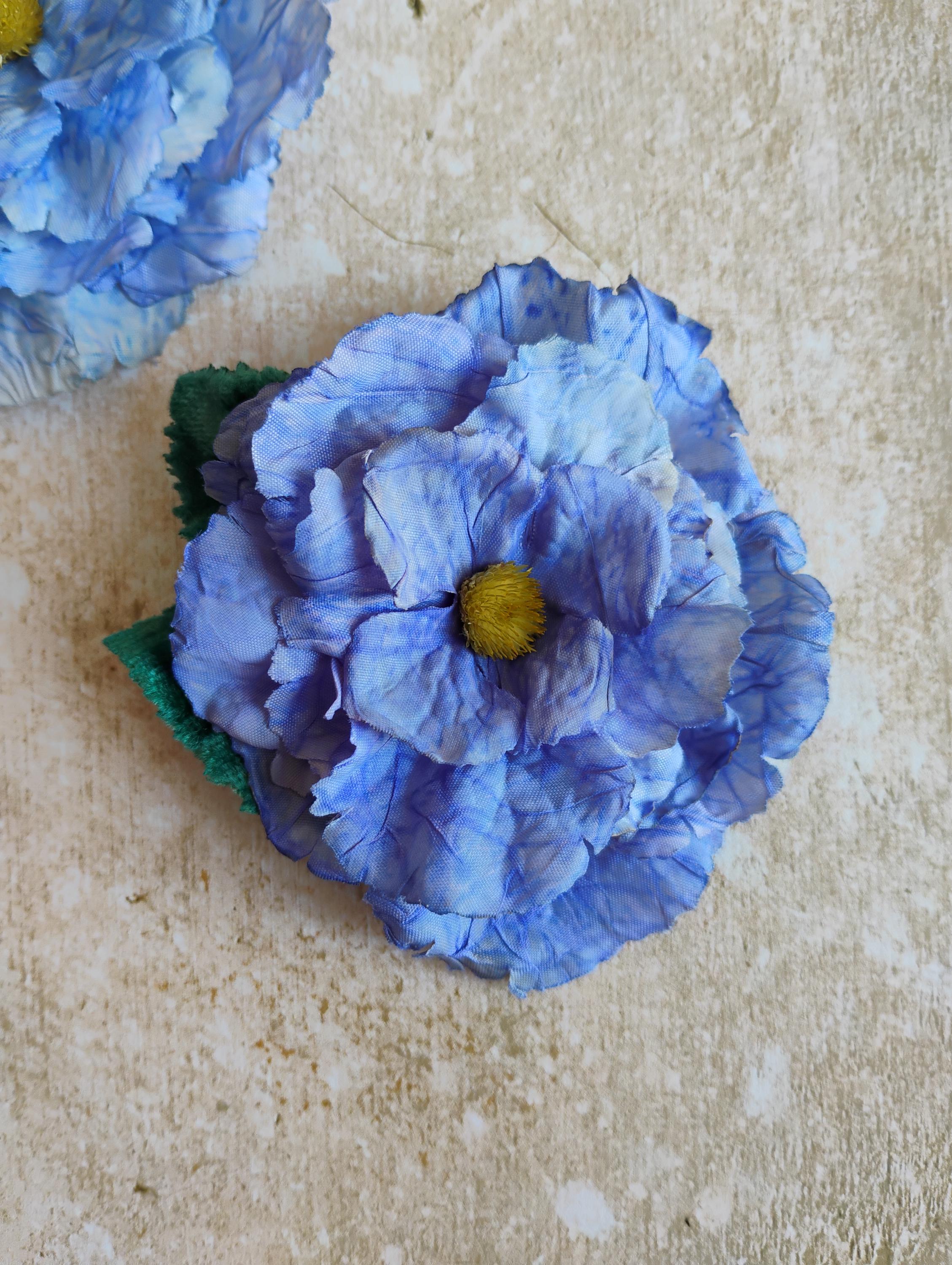 Pink Flower Hair Clip: Vintage Velvet Leaves, Wedding Hair 