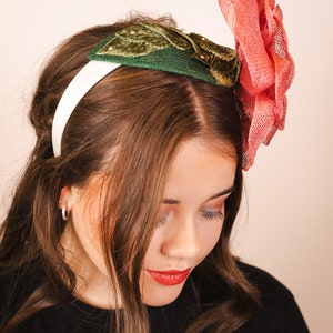 Grand bandeau à fleurs tendance : accessoire de cheveux de mariage, de bal de promo, de fête pour les invités du mariage image 4