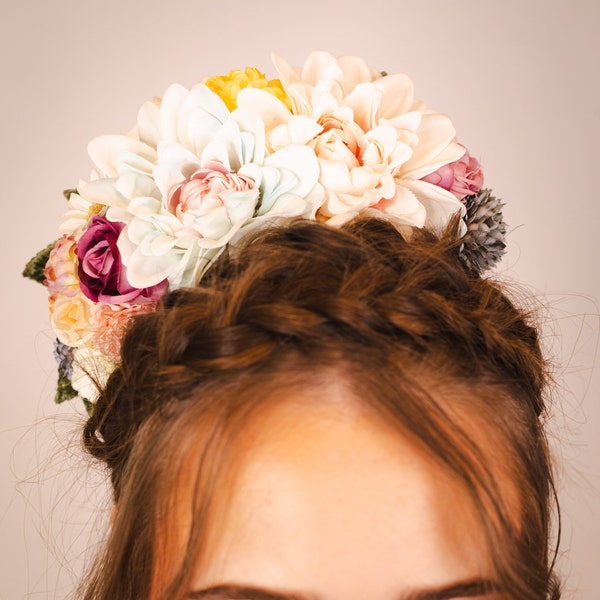 Vintage Floral Bridal Headpiece - Handmade in Hastings