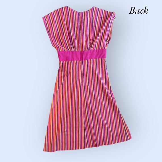 Women's Vintage 1970’s Pink Striped Dress - image 3