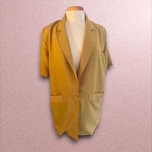 Women’s Vintage 1980’s/1990’s Mustard Short Sleeve Jacket
