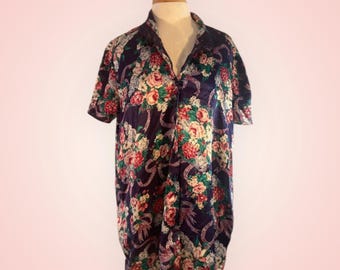 Women's Vintage 1960/1970's Floral Lingerie Top
