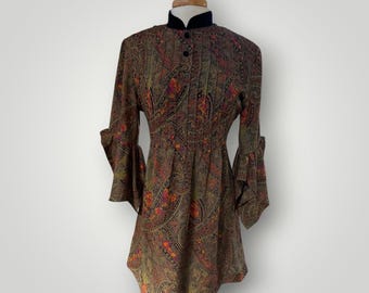 Women’s Vintage 1970/1980’s Paisley Tunic Mini Dress