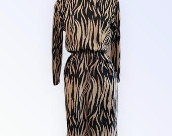 Women's Vintage 1970's Tiger Print Dress