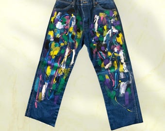 Hand Painted Vintage Wrangler Jeans