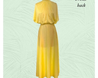 Vintage 1970’s Yellow Cocktail Dress