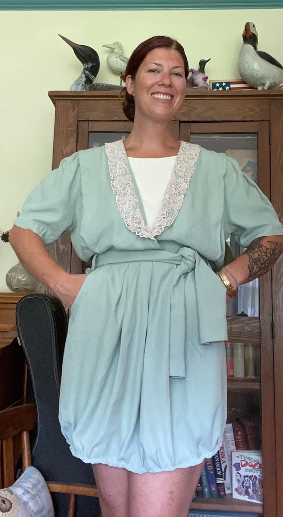 Women's Upcycled 1980’s Seafoam Dress