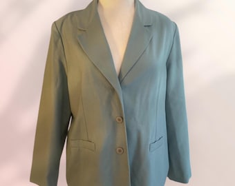 Women's Vintage 1980's Alfred Dunner Sage Green Blazer