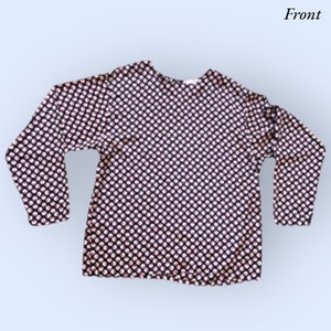 Vintage Women’s 1980’s Black, Pink, & White Geometric Blouse