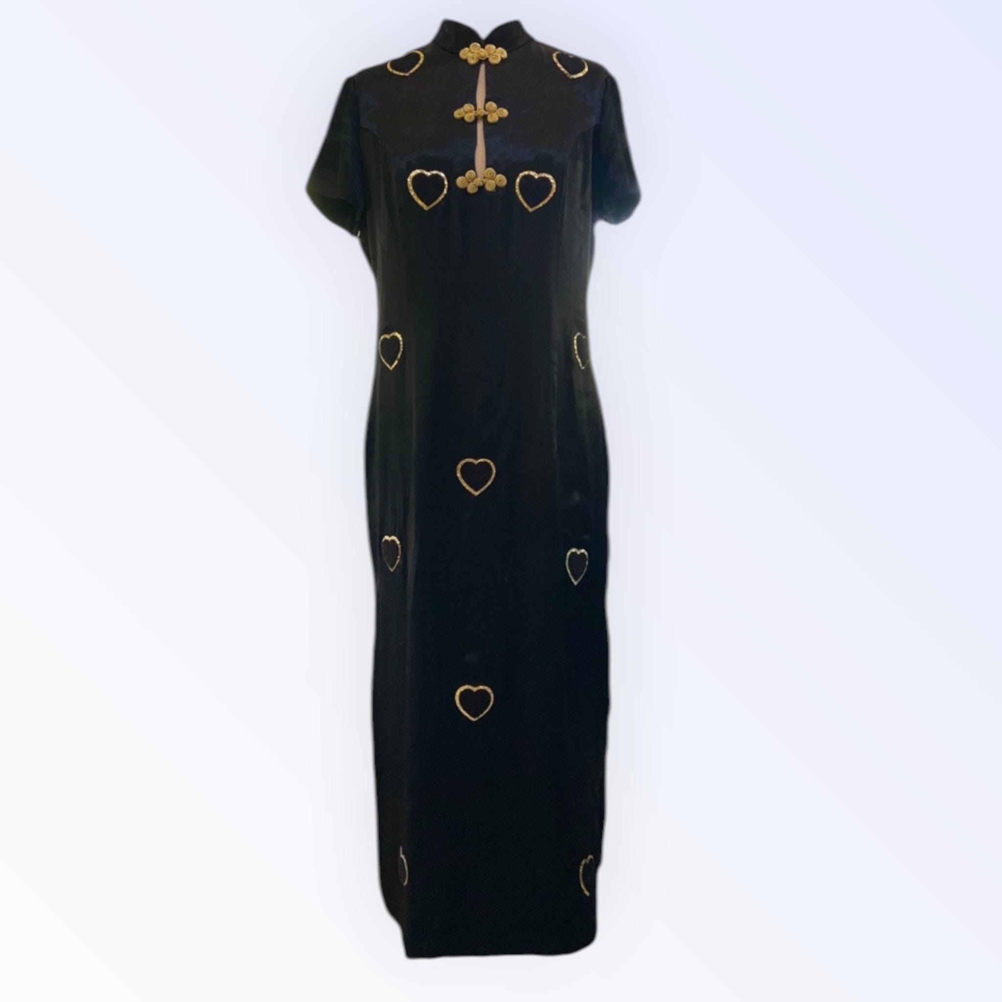 Vintage Black Gold.dress - Etsy