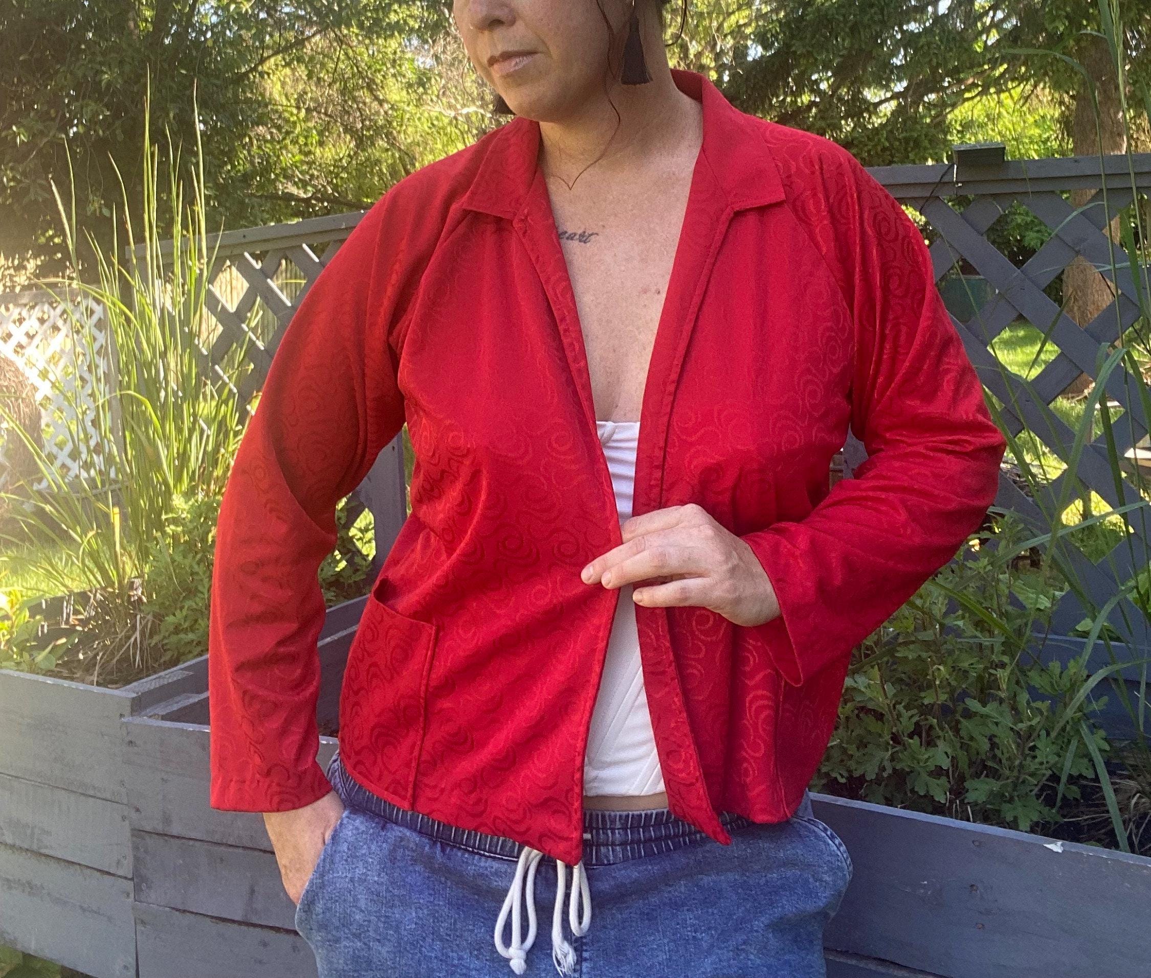 Women's Vintage 1980's Red Open Cardigan - Etsy Ireland