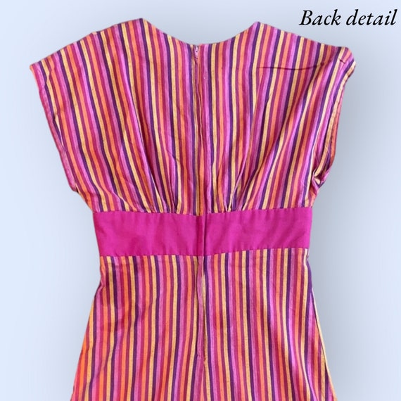 Women's Vintage 1970’s Pink Striped Dress - image 4