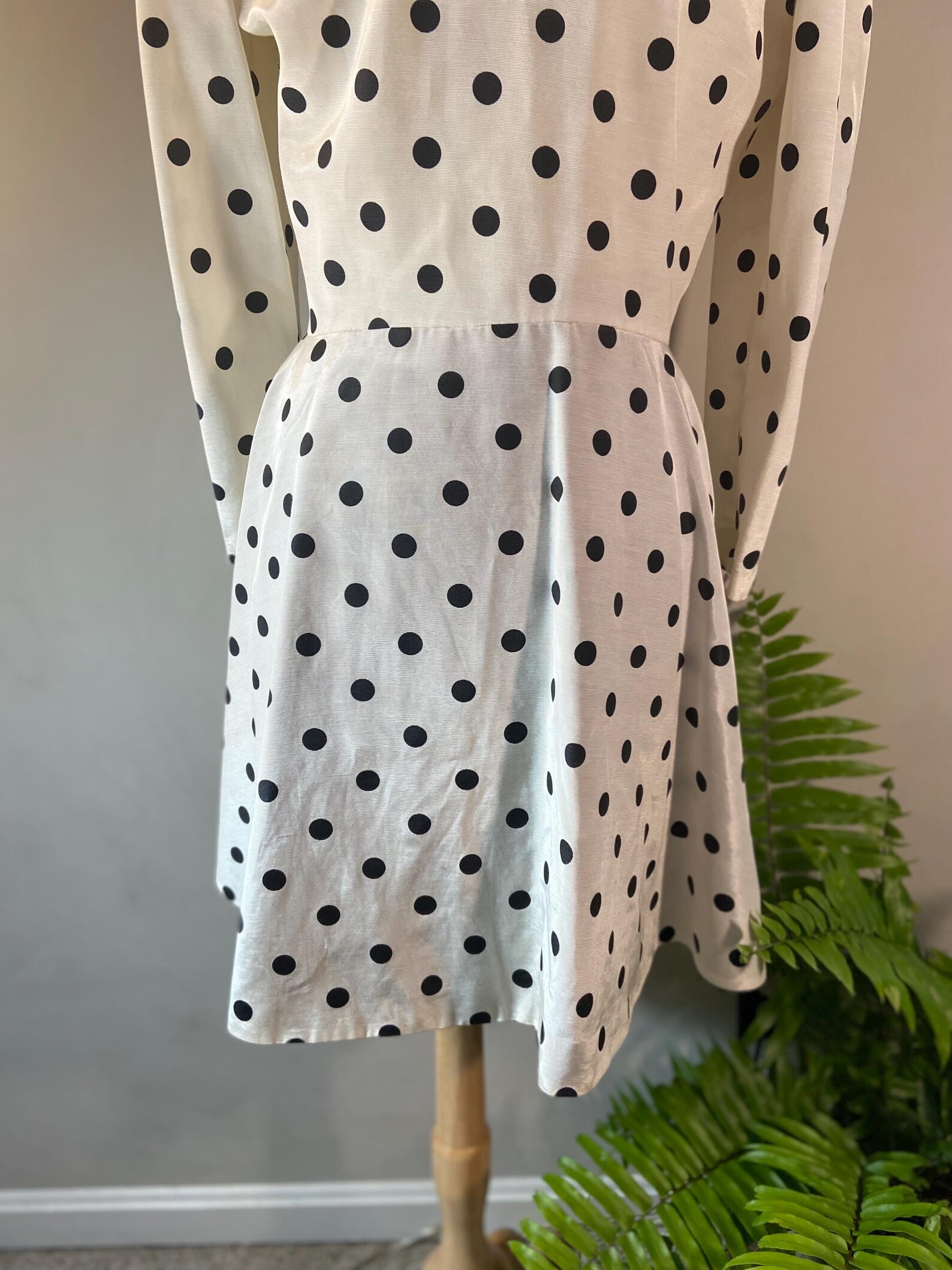 80s/90s Teddi Petite Polka Dot Collared Top main image 1