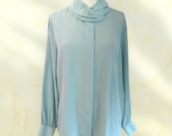 Vintage Women’s 1970’s Mint Green Blouse