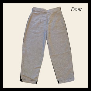 Handmade Women’s Black and Houndstooth Trousers