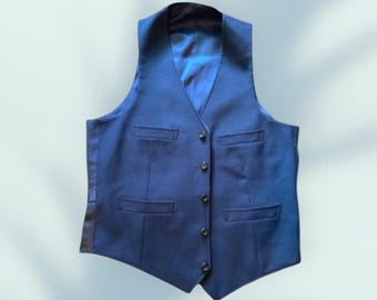 Women's Vintage 1990's Navy Vest