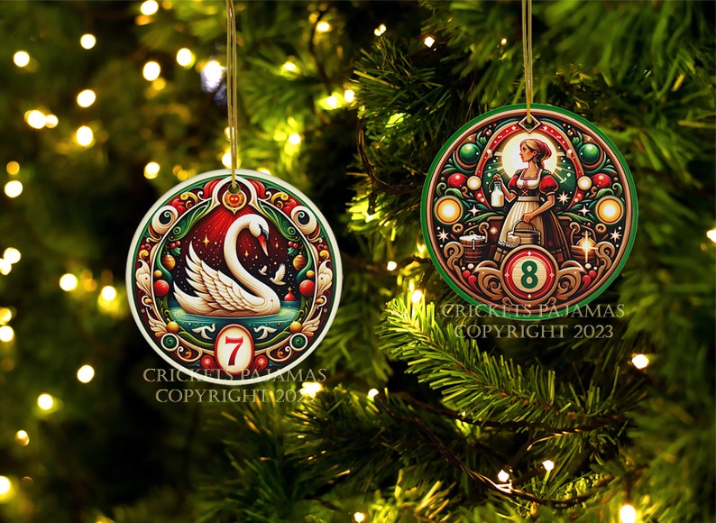 12 Days of Christmas Ornament Set, 12 Days of Christmas Folklore