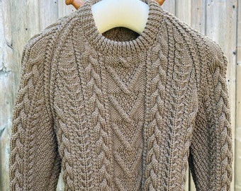 Hand knit Aran sweater