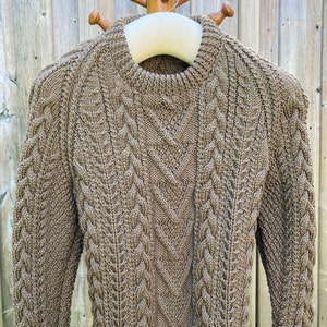 Hand knit Aran sweater