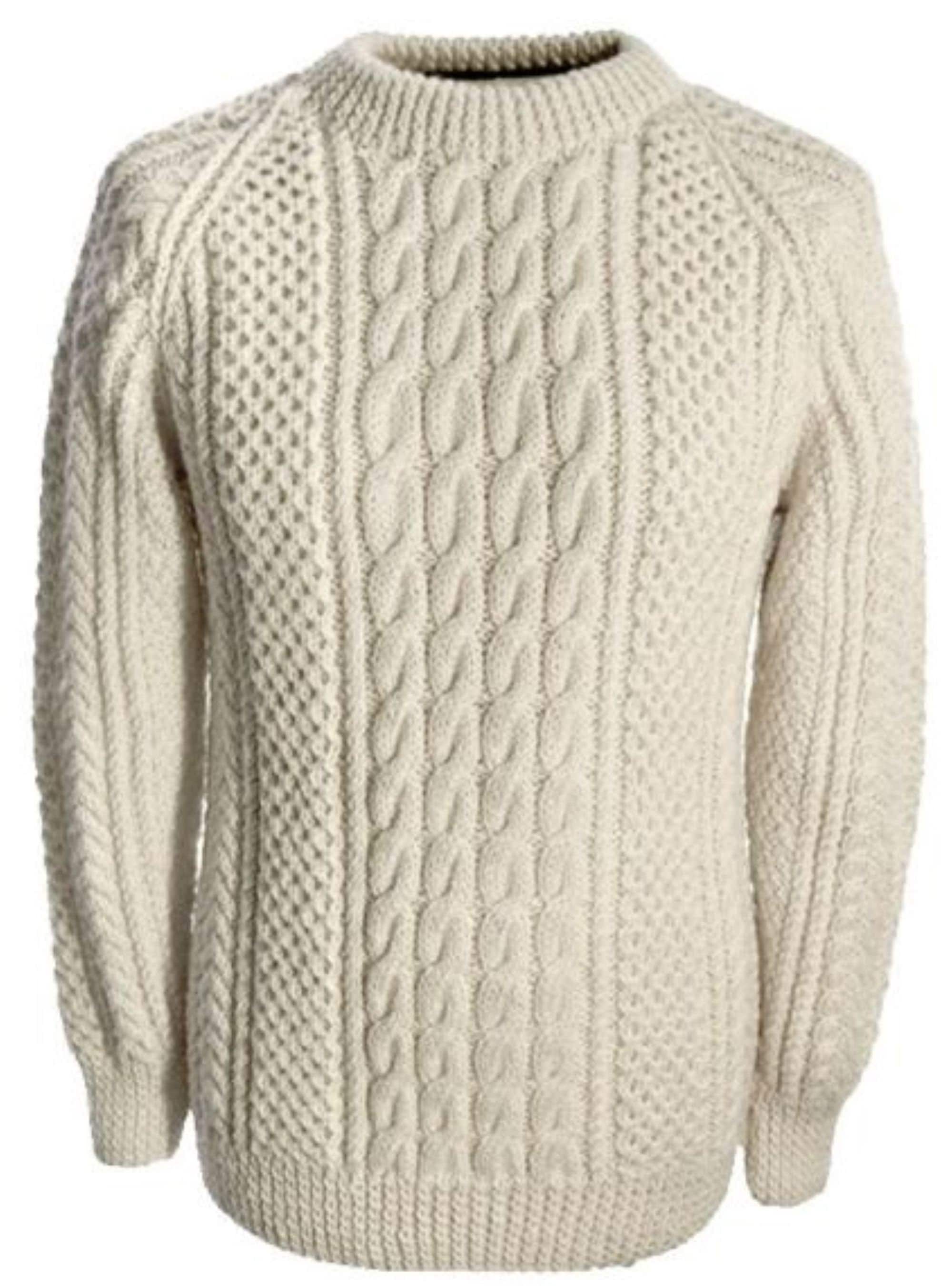 Hand Knit Irish Aran Sweater Etsy