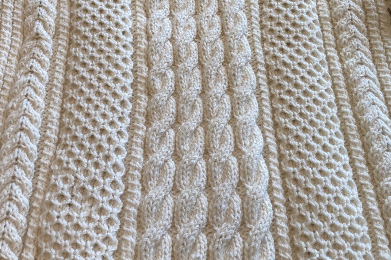 Hand Knit Irish Aran Sweater Etsy