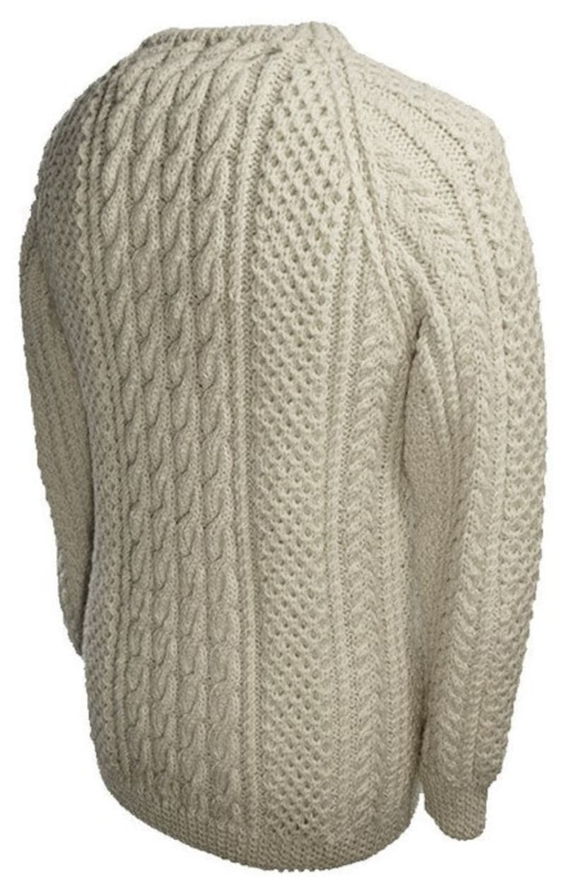 Hand Knit Irish Aran Sweater Etsy