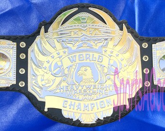 TNA World Heavyweight Championship Belt Dual Gold Plated Adult Title Belt