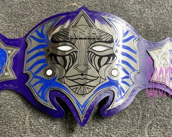 TNA Jeff Hardy Immortal Wrestling Championship Belt Silver Plated Adult Size