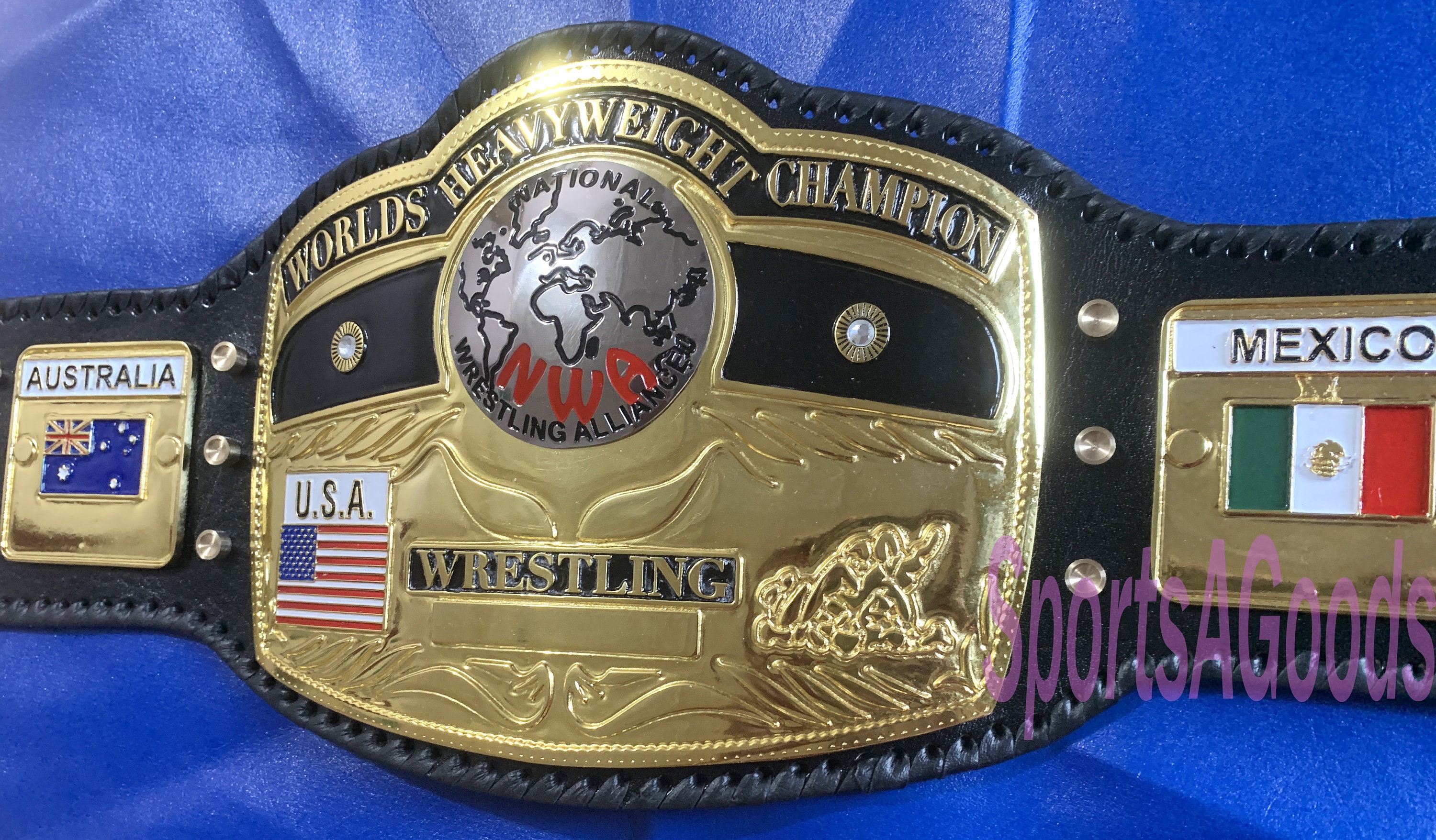 NWA World Heavyweight Championship Title Belt With Real ...