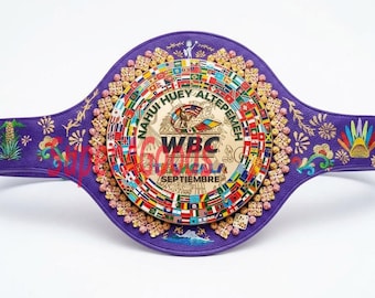 WBC the Commemorative Nahui Huey Altepemeh Septiember champion boxing Belt 2mm/4mm