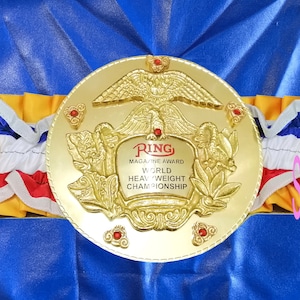 Rocky Ring Magazine Award World Heavyweight Boxing Cup Gürtel Vergoldet