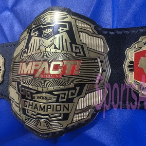 TNA Impact World Wrestling Championship Belt Gold Plated Adult Size