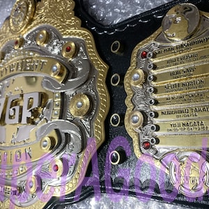 IWGP V4 Heavyweight Wrestling Championship Belt 4mm Zinc Dual Gold Plated