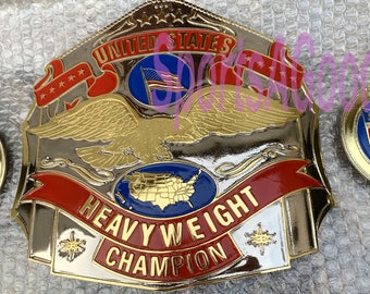 【レア品】 USSA 米国　サッカー協会 ストラップ WCW UNITED STATES HEAVYWEIGHT Zinc Championship Belt - Zees
