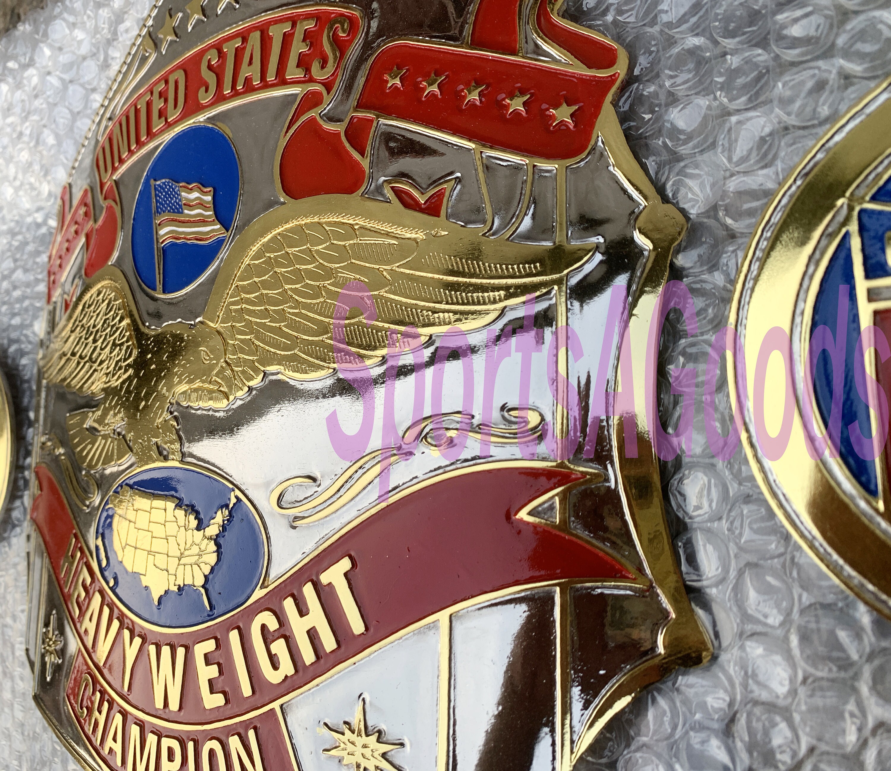 NWA United States Heavyweight Championship Belt 4mm Zinc