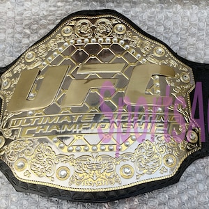 UFC Ultimate Fighting Championship Belt Dual Plated Leather Strap
