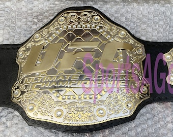 UFC Ultimate Fighting Championship Belt Dual Plated Leather Strap