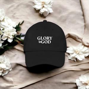Glorie aan God geborduurde baseballpet, christelijke vaderhoed
