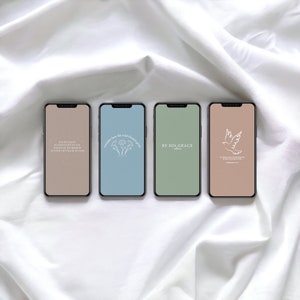 Moderne christelijke telefoonachtergrondset, op geloof gebaseerde iPhone-achtergrond