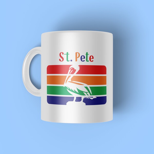 St. Petersburg, Florida City Flag Coffee Mug, Great gift for Locals and Lovers of St. Pete