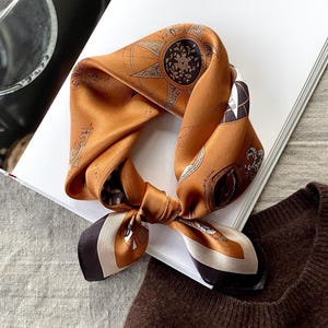 100% Mulberry silk scarf, silk bandana, silk ponytail scarf hairscarf, headband headscarf, square neckscarf, women men pure silk neckerchief