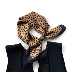 100% Mulberry silk scarf, square scarf silk bandana, silk hair scarf, ponytail scarf, bag scarf, women's silk neckerchief, silk head scarf