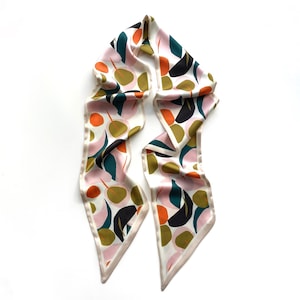 Skinny scarf for women, ponytail scarf, scarf hair tie, skinny scarf, ribbon scarf, long skinny hair scarf, handbag scarf, satin scarf