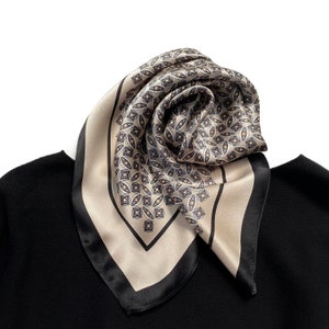 Schal aus 100% Maulbeerseide, quadratischer Schal, Seidenkopftuch für Damen, Herrenseide Bandana, reiner Seidenhaarschal, Seidenhalstuch, Seidenhalstuch