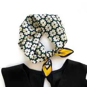 100% silk scarf, silk bandana, pure silk hair scarf, silk square scarf, St Patrick’s Day silk head scarf, silk neck scarf, silk neckerchief
