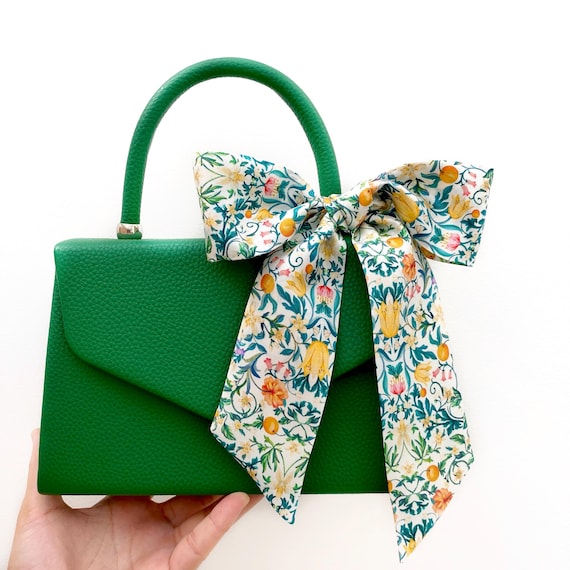 Handgefertigte Liberty Seide dünne Schal, lange Stirnband Schal