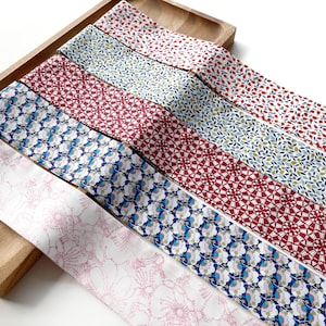 Foulard queue de cheval en coton Liberty fait main / Foulard pour femme / Bandeau pour cheveux / Foulard long et fin / Foulard en ruban / Foulard étroit