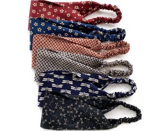 Japanese Cotton Yoga Headband – Wide Soft Elasticated Hairband